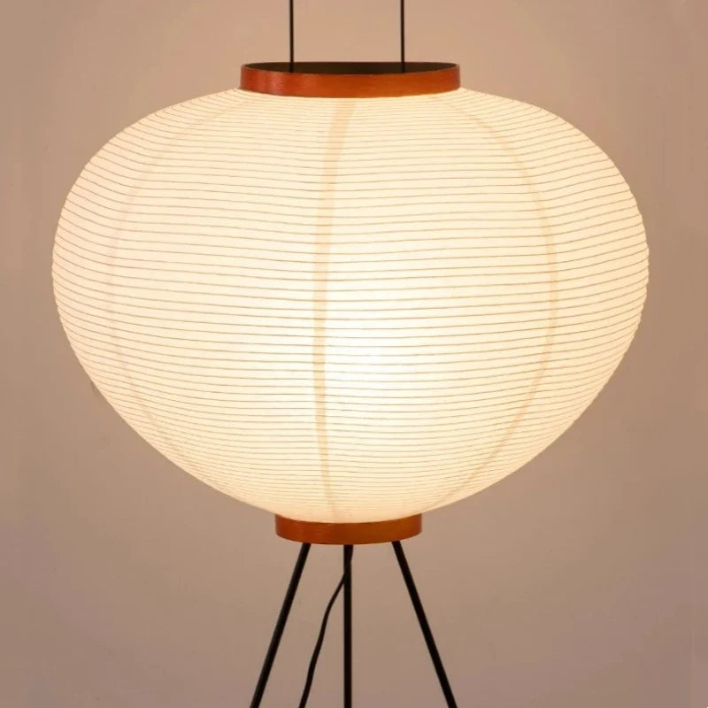 Rice paper floor lamp detail
