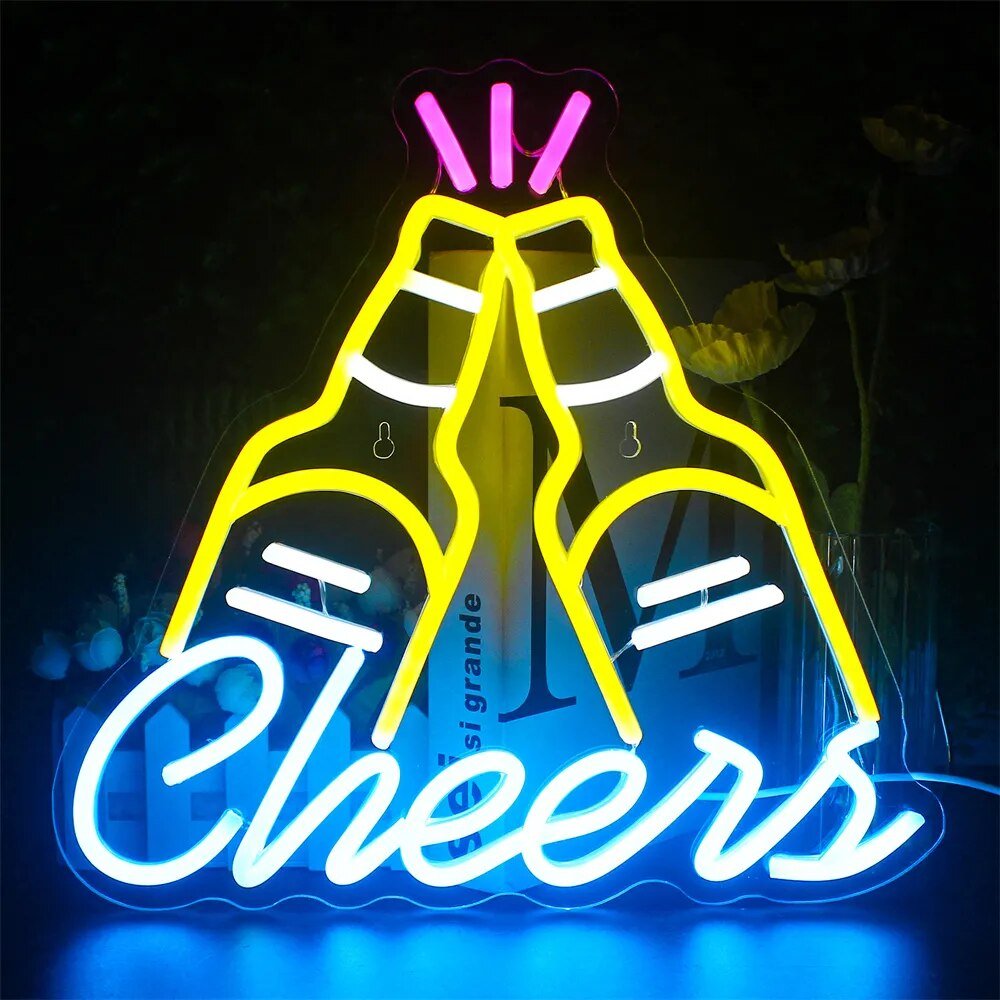 Cheers 34 × 32 cm LED neon sign