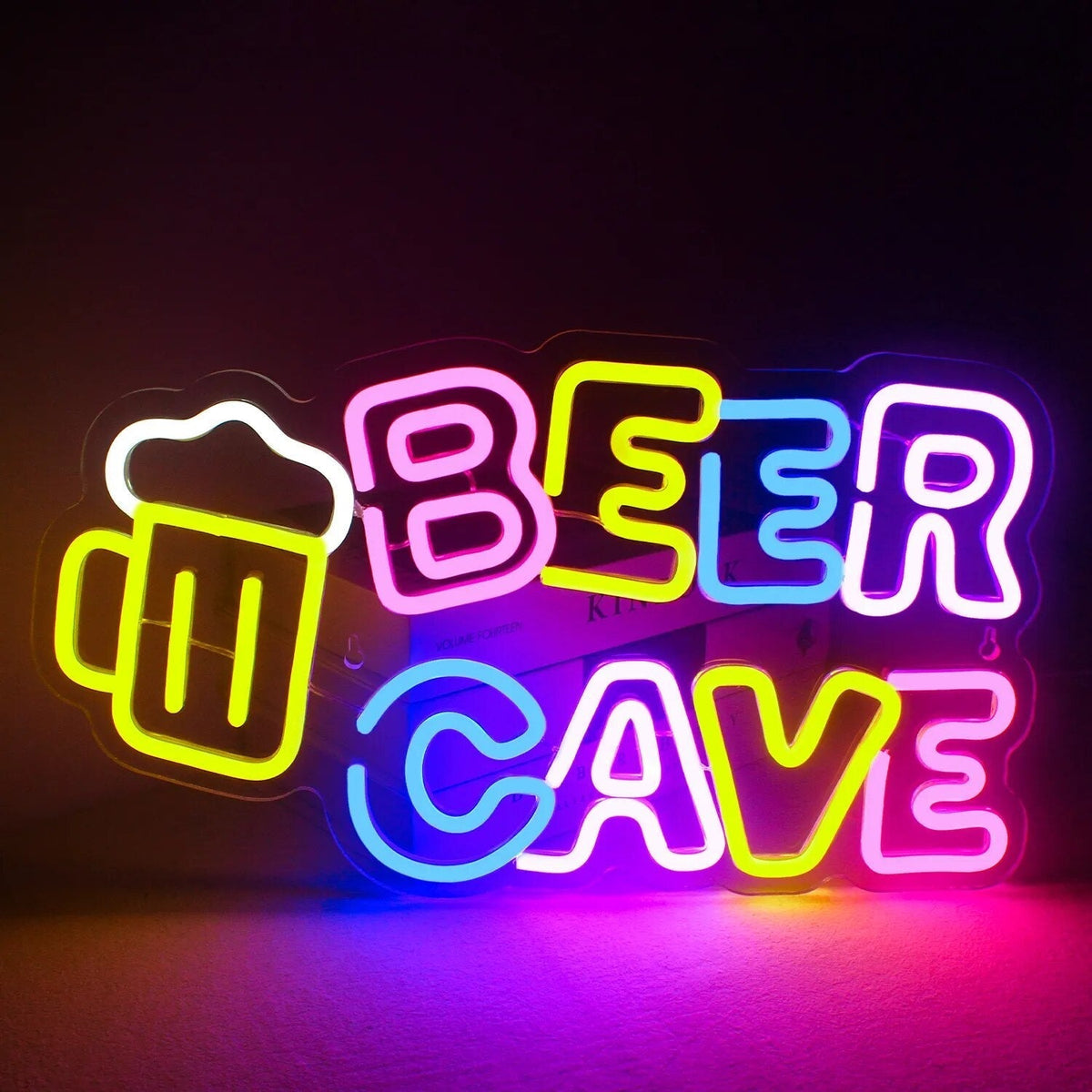 Beer Cave 42 × 24 cm LED neon sign